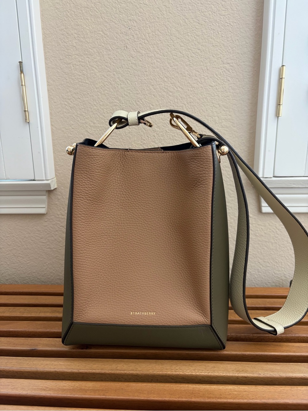 Strathberry Colorblock Lana Bucket Bag